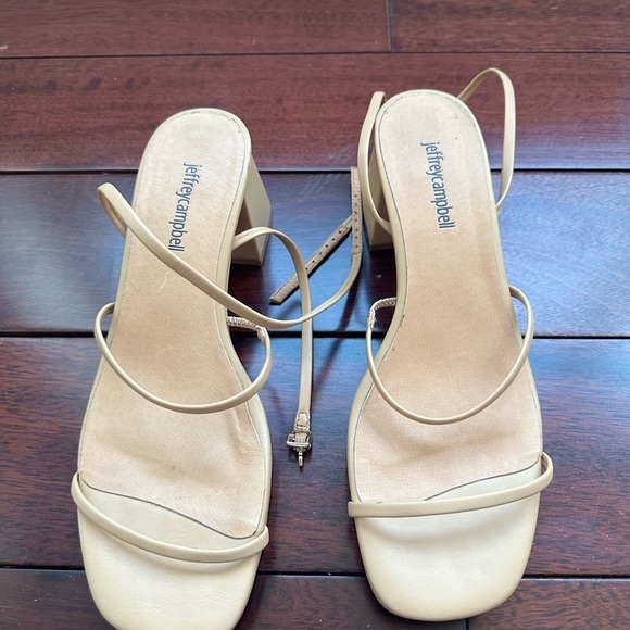 Jeffrey Campbell Tan Block Heel Sandals - Picture 2 of 5